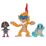 Pokemon - komplet 3 figurek - Pawniard, Squirtle i Monferno (48137)