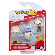 Pokemon - komplet 3 figurek - Togepi, Pancham i Wartotle (48130)