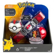 Pokemon - TOMY - zestaw - Pas, poke ball\'e i figurka Charmander T19206