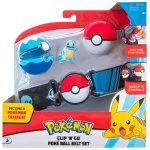 Pokemon - zestaw - Pas, poke ball\'e i figurka Squirtle 38280