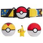 Pokemon - zestaw - Pas, poke ball\'e i figurka Pikachu (48315)