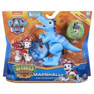 Psi Patrol: Dino Rescue - Marshall i Velociraptor oraz minifigurka dinozaura (26400)