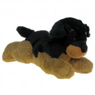 Puchate zwierzaki przytulaki: Maskotka piesek leżący (Rottweiler)