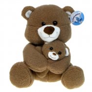 Puchate zwierzaki przytulaki: Maskotka Mama Miś z dzieckiem małym niedźwiadkiem: zestaw Misie (93949)