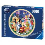 Puzzle 1000 Okrągłe - Wspaniały świat Disneya 157846