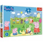 Puzzle 15 MAXI - Trefl Baby - Świnka Peppa (14334)