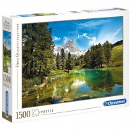 Puzzle 1500 - Matterhorn widok na niebieskie jezioro - Włochy (31680)