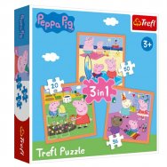 Puzzle 3w1 - Świnka Peppa (34852)