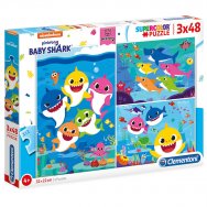 Puzzle 3x48 elementów - Baby Shark (25261)