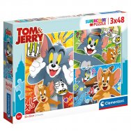 Puzzle 3x48 elementów - Tom i Jerry (25265)