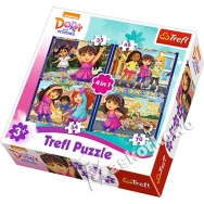 Puzzle 4w1 - Dora i Przyjaciele - 34265