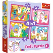Puzzle 4w1 - Lamy, Alpaki - 34322