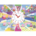 Puzzle 60 - Świnka Peppa z zegarem 095100