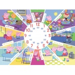 Puzzle 60 - Świnka Peppa z zegarem 095100