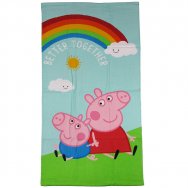 Ręcznik kąpielowy Świnka Peppa (Peppa Pig): Peppa i Jacek (033098)