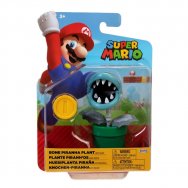 Super Mario: Figurka Bone Piranha Plant i moneta 10cm (40312)