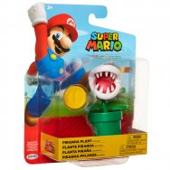 Super Mario: Figurka z akcesorium: Mięsożerna Pirania (10cm) i moneta (41374)