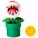 Super Mario: Figurka z akcesorium: Mięsożerna Pirania (10cm) i moneta (41374)