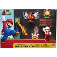 Super Mario: Lava Castle Diorama Set: figurki + tekturowe tło (40015)
