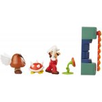 Super Mario: Lava Castle Diorama Set: figurki + tekturowe tło (40015)