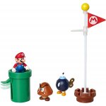 Super Mario: Acorn Plains Diorama Set: figurki + tekturowe tło (85987)
