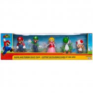 Super Mario: Zestaw pięciu figurek: Mario, Luigi, Peach, Toad i Yoshi (Mario i Przyjaciele) 40090