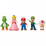 Super Mario: Zestaw pięciu figurek: Mario, Luigi, Peach, Toad i Yoshi (Mario i Przyjaciele) 40090