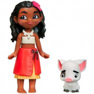 Vaiana skarb Oceanu - figurka młoda Vaiana (Moana) i mała świnka Pua (laleczki mini)