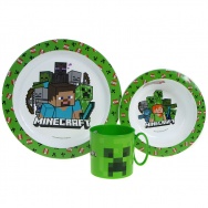 Zestaw naczyń dla dzieci (microwaveable plastic) - Minecraft (33337)