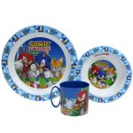 Zestaw naczyń dla dzieci (microwaveable plastic) - Sonic the Hedgehog (546)