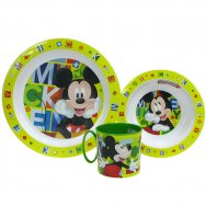 Zestaw naczyń dla dzieci (microwaveable plastic) - Myszka Mickey (244)