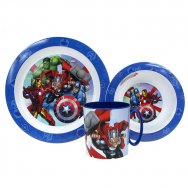 Zestaw naczyń dla dzieci (microwaveable plastic) - Avengers (22235)