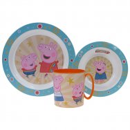 Zestaw naczyń dla dzieci (microwaveable plastic) - Świnka Peppa (22242)