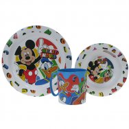 Zestaw naczyń dla dzieci (microwaveable plastic) - Myszka Mickey (22238)